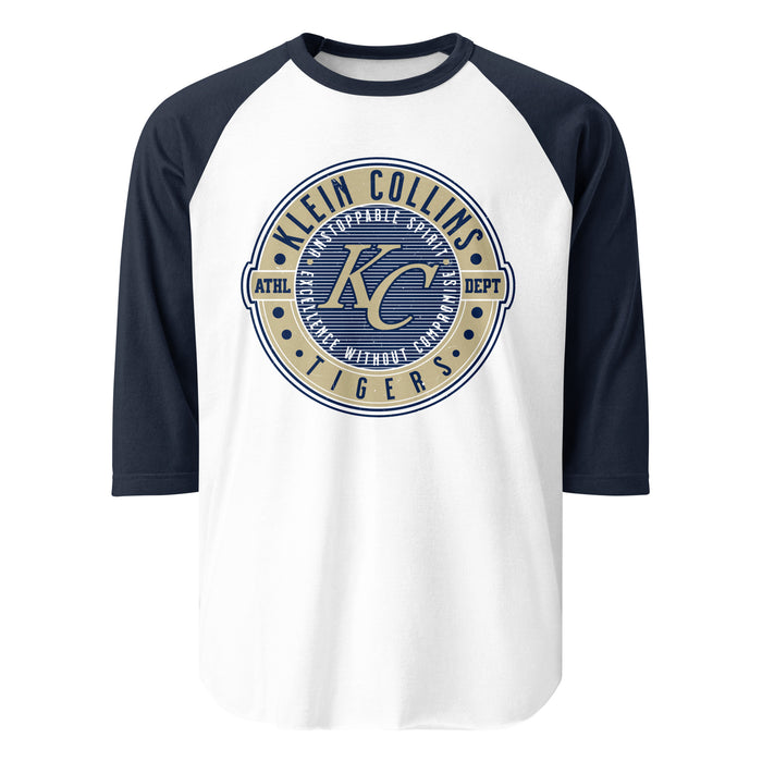 Klein Collins High School Tigers Unisex 3/4 Sleeve Raglan T-shirt 224