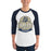 Man wearing Klein Collins High School Tigers Unisex 3/4 Sleeve Raglan T-shirt 224