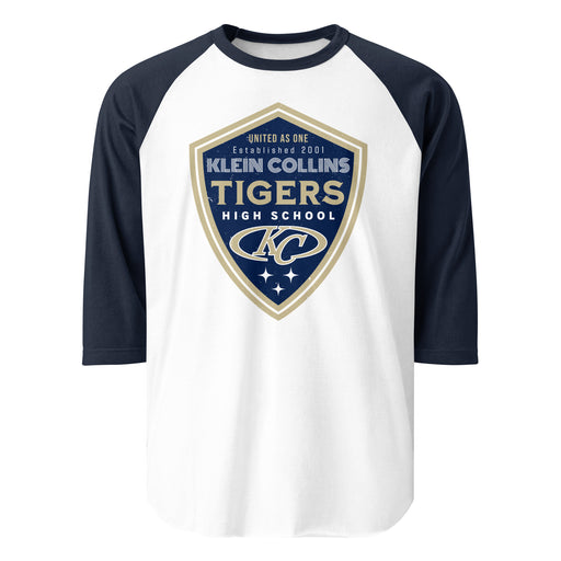 Klein Collins High School Tigers Unisex 3/4 Sleeve Raglan T-shirt 225