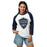 Woman wearing Klein Collins High School Tigers Unisex 3/4 Sleeve Raglan T-shirt 225