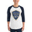 Man wearing Klein Collins High School Tigers Unisex 3/4 Sleeve Raglan T-shirt 225