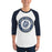 Man wearing Klein Collins High School Tigers Unisex 3/4 Sleeve Raglan T-shirt 216