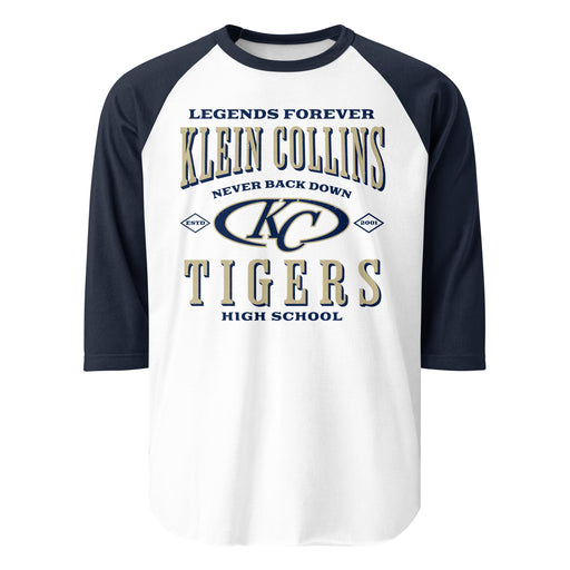 Klein Collins High School Tigers Unisex 3/4 Sleeve Raglan T-shirt 230