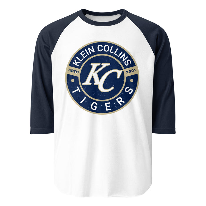 Klein Collins High School Tigers Unisex 3/4 Sleeve Raglan T-shirt 239