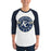 Man wearing Klein Collins High School Tigers Unisex 3/4 Sleeve Raglan T-shirt 239