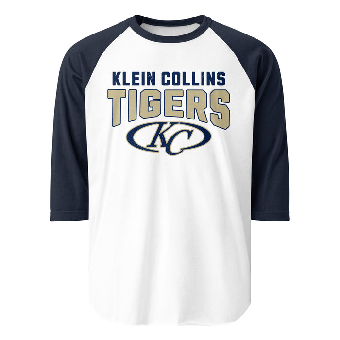 Klein Collins High School Tigers Unisex 3/4 Sleeve Raglan T-shirt 234