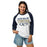 Woman wearing Klein Collins High School Tigers Unisex 3/4 Sleeve Raglan T-shirt 234