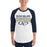Man wearing Klein Collins High School Tigers Unisex 3/4 Sleeve Raglan T-shirt 234