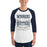 Man wearing Klein Collins High School Tigers Unisex 3/4 Sleeve Raglan T-shirt 237
