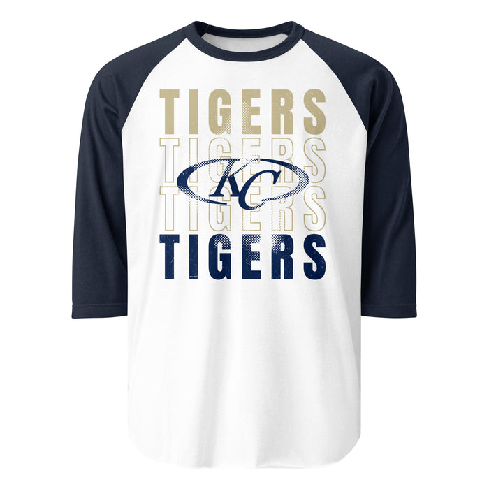 Klein Collins High School Tigers Unisex 3/4 Sleeve Raglan T-shirt 233
