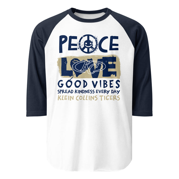 Klein Collins High School Tigers Unisex 3/4 Sleeve Raglan T-shirt 240