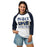 Woman wearing Klein Collins High School Tigers Unisex 3/4 Sleeve Raglan T-shirt 240