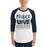 Man wearing Klein Collins High School Tigers Unisex 3/4 Sleeve Raglan T-shirt 240