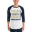 Back view of Klein Collins High School Tigers Unisex 3/4 Sleeve Raglan T-shirt 235