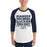 Man wearing Klein Collins High School Tigers Unisex 3/4 Sleeve Raglan T-shirt 238