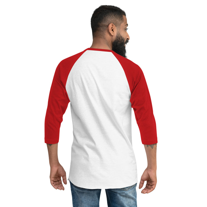 Back view of Tomball High School Cougars Unisex 3/4 sleeve Raglan T-shirt 237