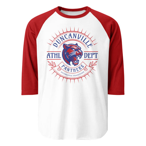 Duncanville High School Panthers Unisex 3/4 sleeve Raglan T-shirt 201