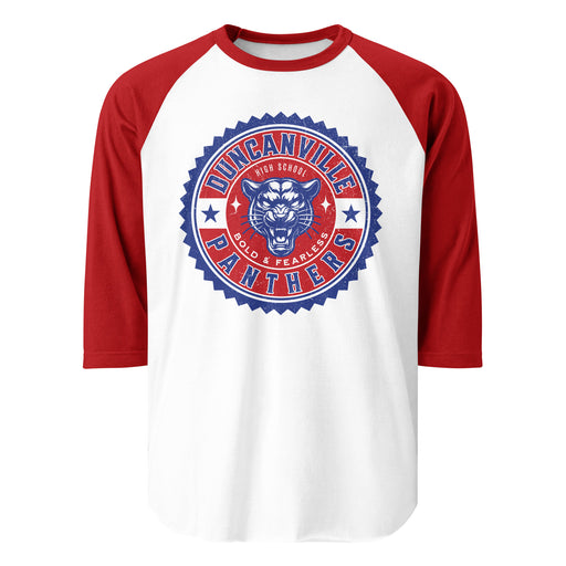 Duncanville High School Panthers Unisex 3/4 sleeve Raglan T-shirt 203