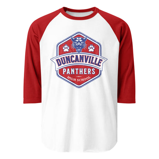 Duncanville High School Panthers Unisex 3/4 sleeve Raglan T-shirt 209