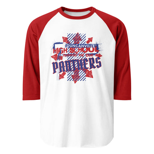 Duncanville High School Panthers Unisex 3/4 sleeve Raglan T-shirt 210