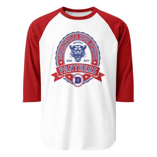 Duncanville High School Panthers Unisex 3/4 sleeve Raglan T-shirt 212