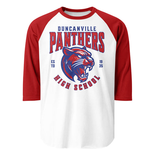 Duncanville High School Panthers Unisex 3/4 sleeve Raglan T-shirt 213