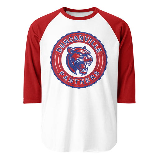 Duncanville High School Panthers Unisex 3/4 sleeve Raglan T-shirt 216