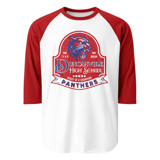 Duncanville High School Panthers Unisex 3/4 sleeve Raglan T-shirt 219