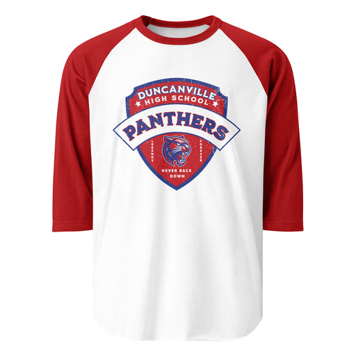 Duncanville High School Panthers Unisex 3/4 sleeve Raglan T-shirt 221