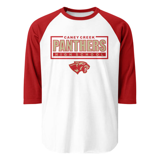 Caney Creek High School Panthers Unisex 3/4 sleeve Raglan T-shirt 049