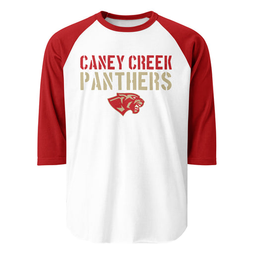 Caney Creek High School Panthers Unisex 3/4 sleeve Raglan T-shirt 017