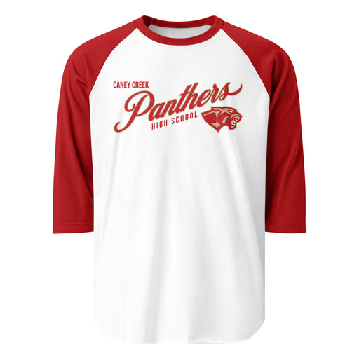 Caney Creek High School Panthers Unisex 3/4 sleeve Raglan T-shirt 202