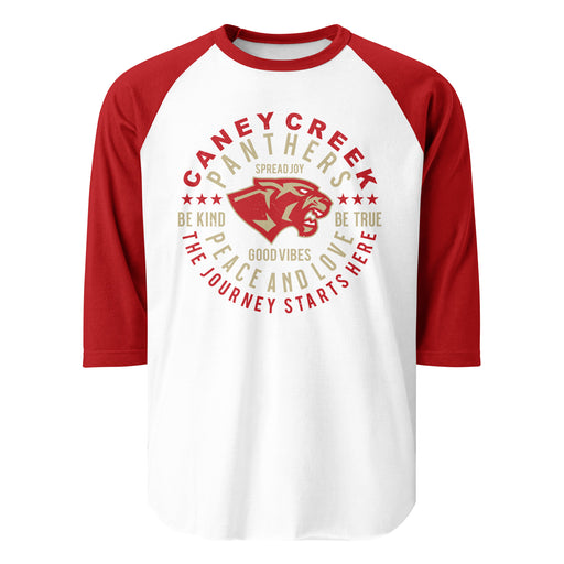 Caney Creek High School Panthers Unisex 3/4 sleeve Raglan T-shirt 016