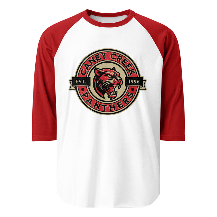 Caney Creek High School Panthers Unisex 3/4 sleeve Raglan T-shirt 221