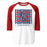Cypress Springs High School Panthers Unisex 3/4 sleeve Raglan T-shirt 235 - Red Sleeevs