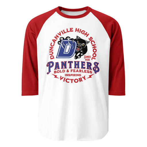 Duncanville High School Panthers Unisex 3/4 sleeve Raglan T-shirt 206