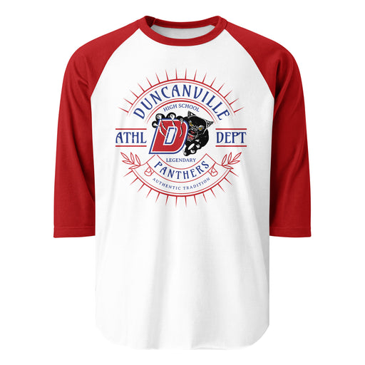 Duncanville High School Panthers Unisex 3/4 sleeve Raglan T-shirt 201