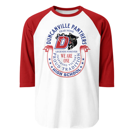 Duncanville High School Panthers Unisex 3/4 sleeve Raglan T-shirt 229