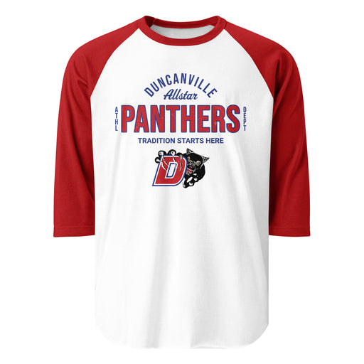 Duncanville High School Panthers Unisex 3/4 sleeve Raglan T-shirt 040