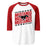 North Shore High School Mustangs Unisex 3/4 Sleeve Raglan T-shirt 223