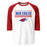 Oak Ridge High School War Eagles Unisex 3/4 sleeve Raglan T-shirt 049 red