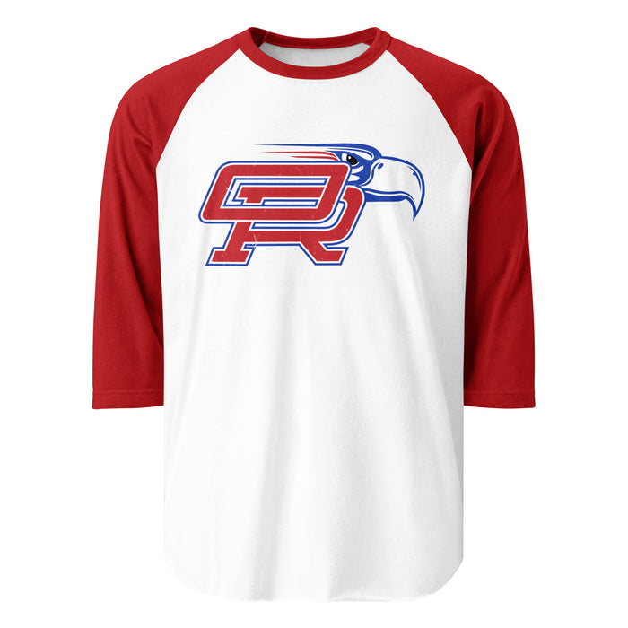 Oak Ridge High School War Eagles Unisex 3/4 sleeve Raglan T-shirt 200 - Red