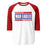 Oak Ridge High School War Eagles Unisex 3/4 sleeve Raglan T-shirt 098 - Red sleeves