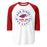 Oak Ridge High School War Eagles Unisex 3/4 sleeve Raglan T-shirt 214 red
