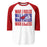 Oak Ridge High School War Eagles Unisex 3/4 sleeve Raglan T-shirt 233 red