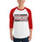 Man wearing Odessa High School Bronchos Unisex 3/4 sleeve Raglan T-shirt 098