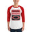 Man wearing Odessa High School Bronchos Unisex 3/4 sleeve Raglan T-shirt 001