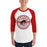 Man wearing Odessa High School Bronchos Unisex 3/4 sleeve Raglan T-shirt 203