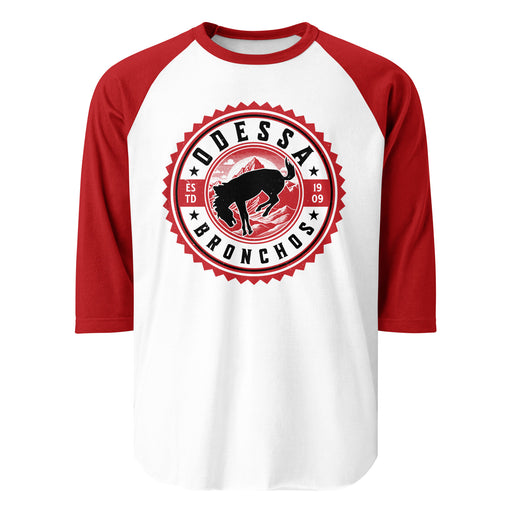 Odessa High School Bronchos Unisex 3/4 sleeve Raglan T-shirt 203