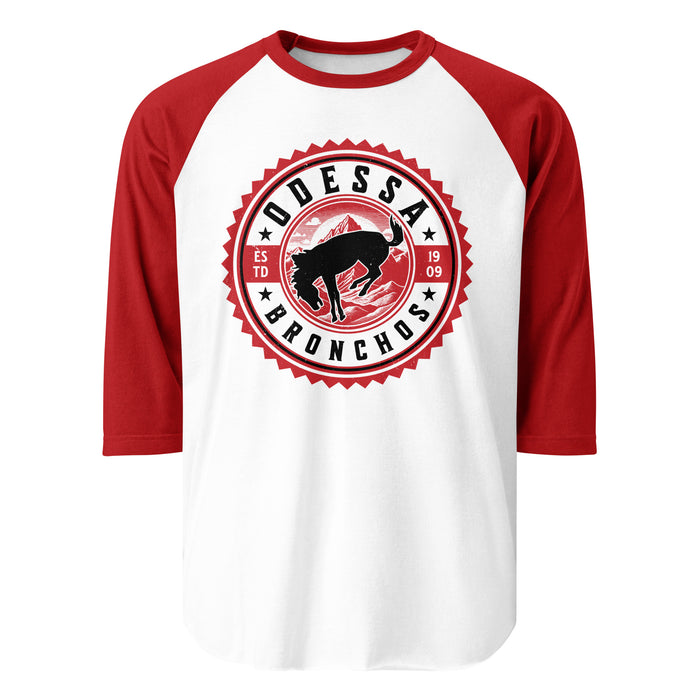 Odessa High School Bronchos Unisex 3/4 sleeve Raglan T-shirt 203